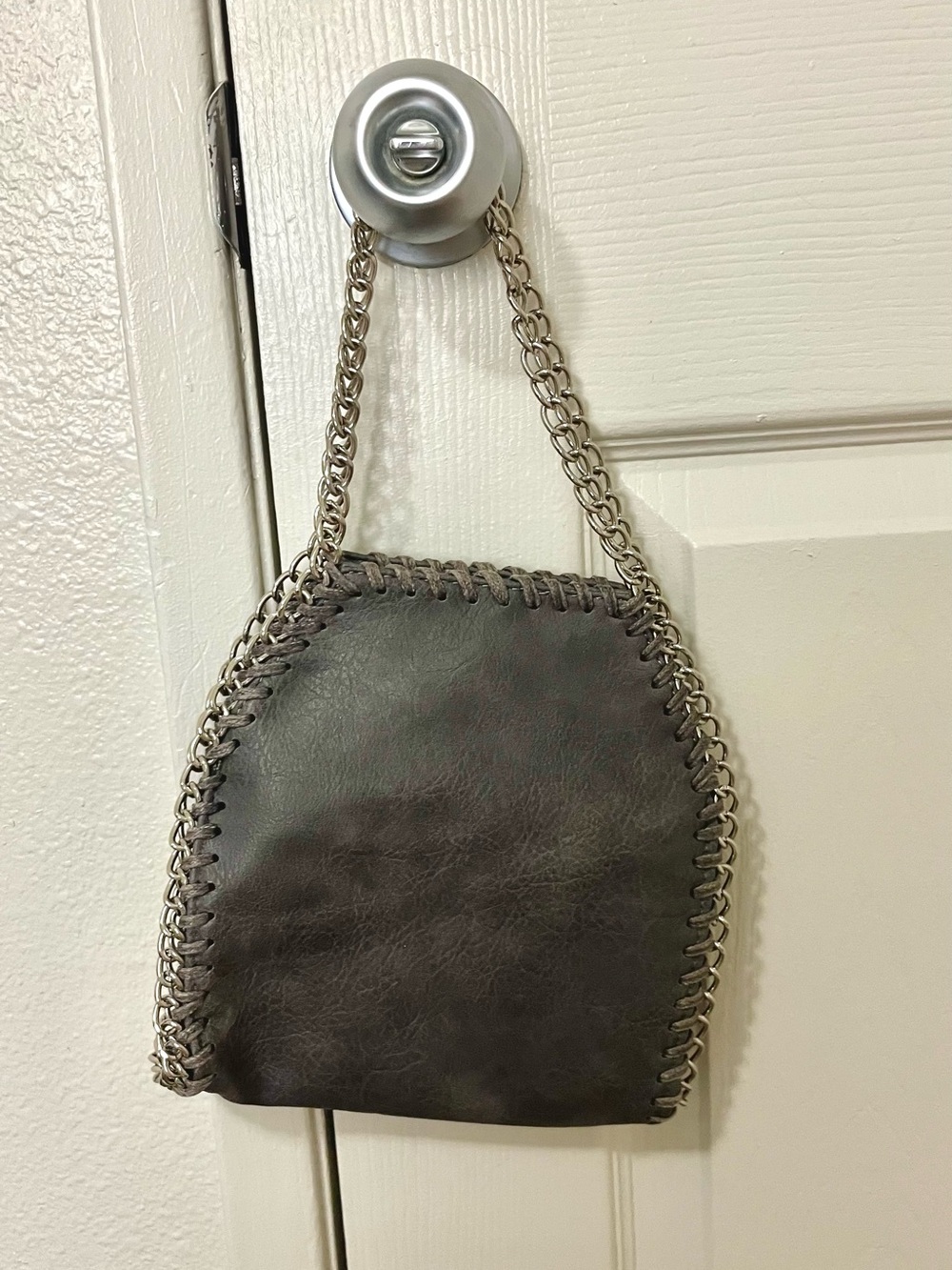 Japanese brand Chain-Trim Bag in Dark Gray